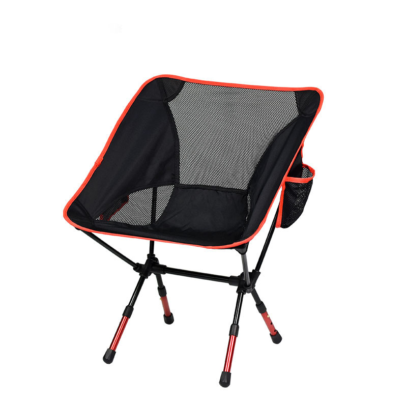 Adjustable Folding Camping Chair na may Side Pocket