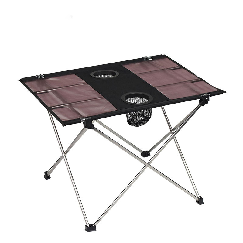 Magaang Mesh Camping Table na may Cup Holder